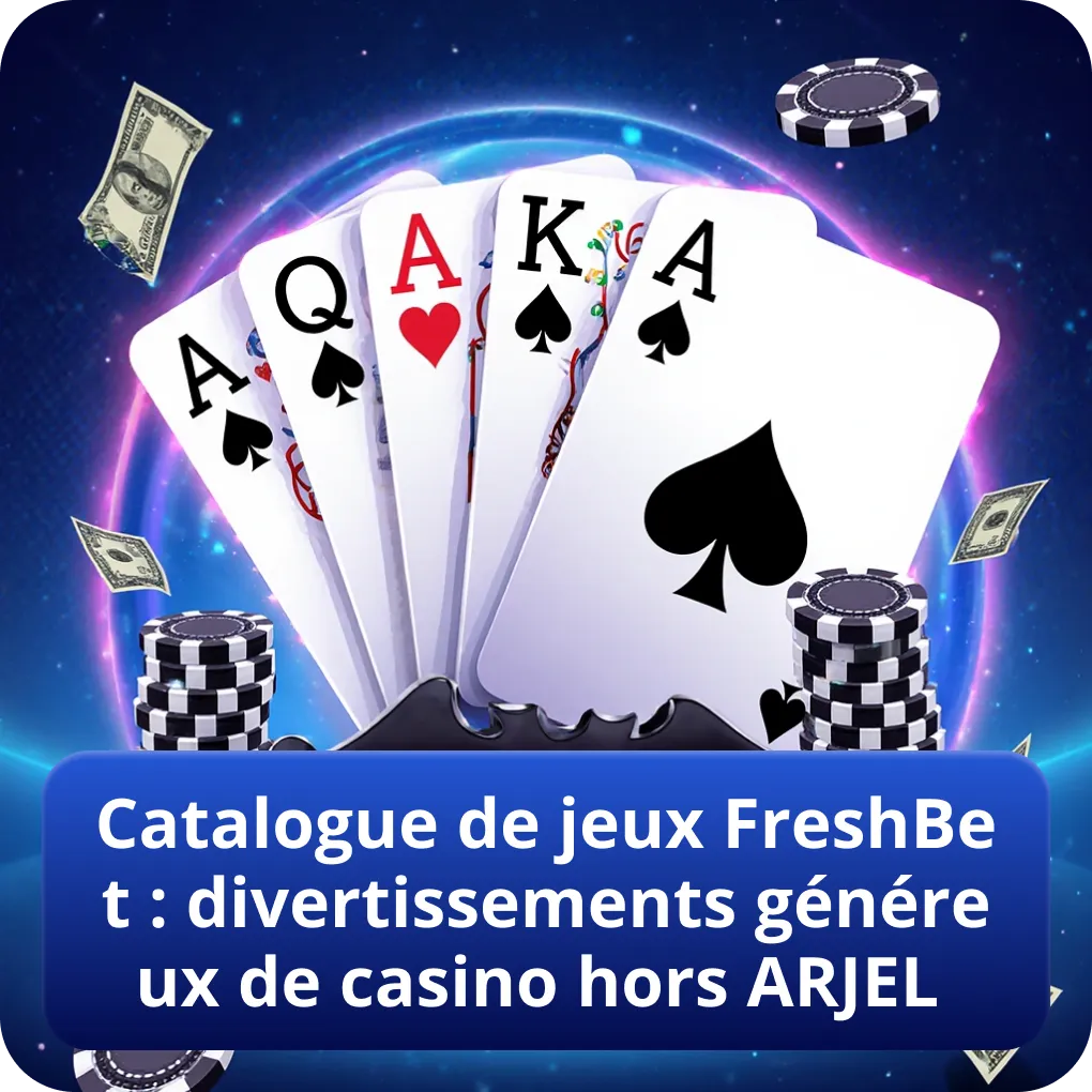 Catalogue de jeux FreshBet : divertissements généreux de casino hors ARJEL